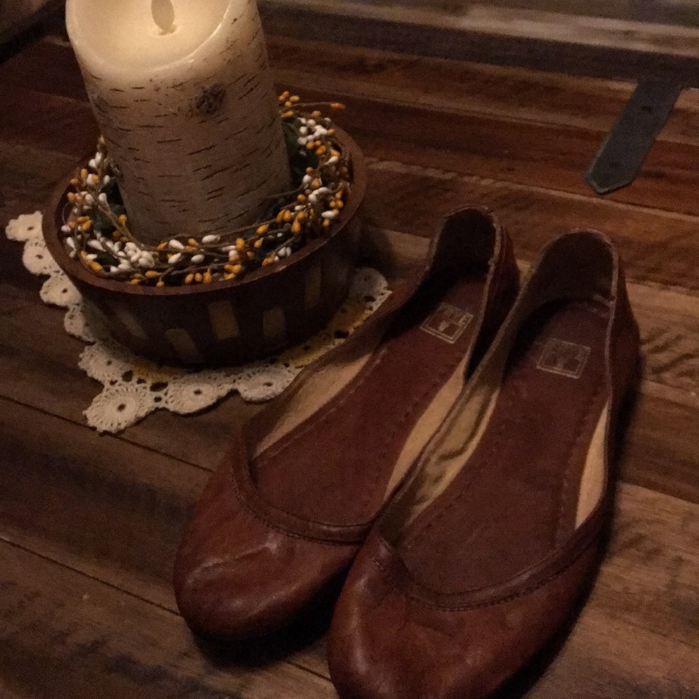 Frye  Leather cognac Ballet Flat size 9